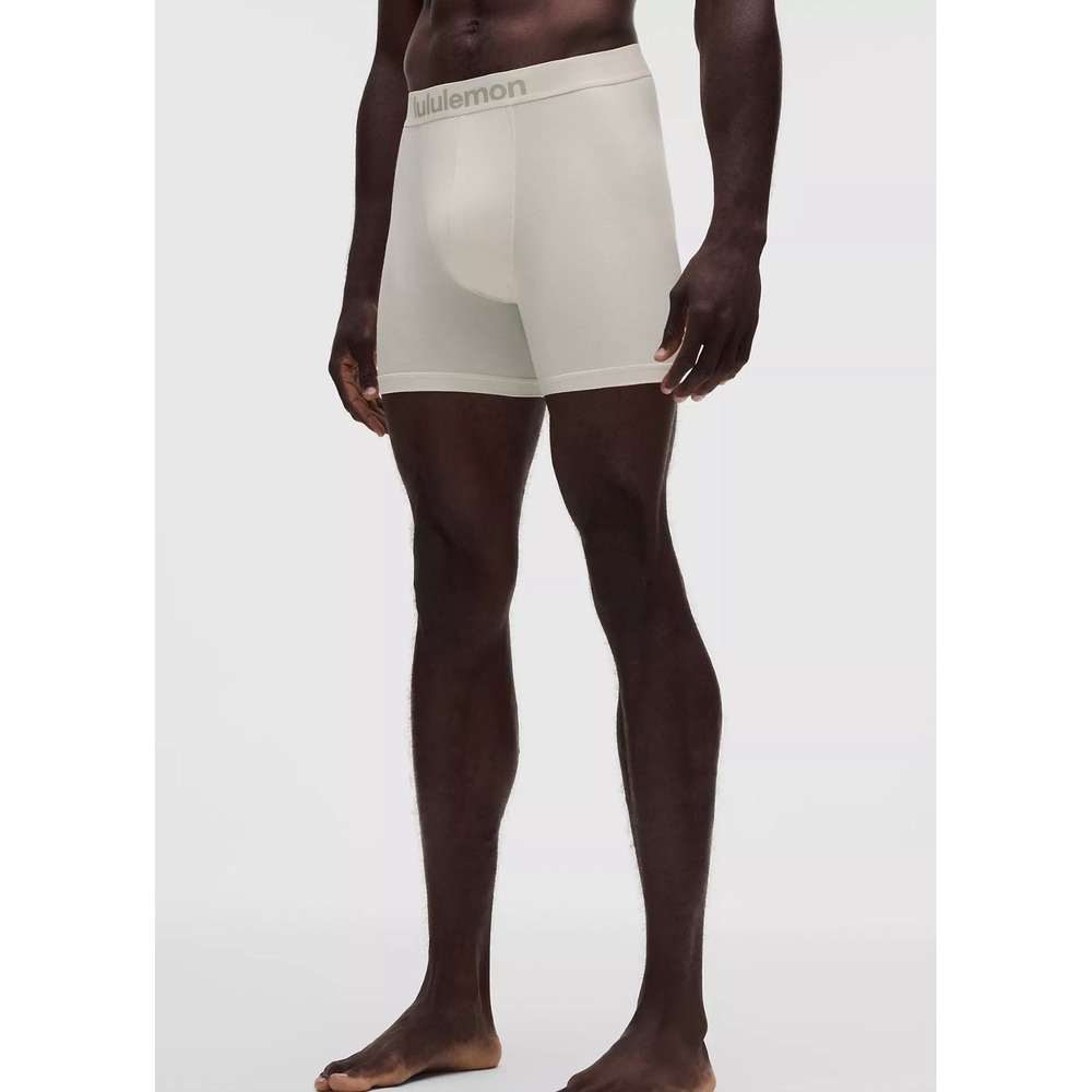 Lululemon Always In Motion Boxer Brief 5" 5 Pack Blue Grey Cream Mens Small NEW